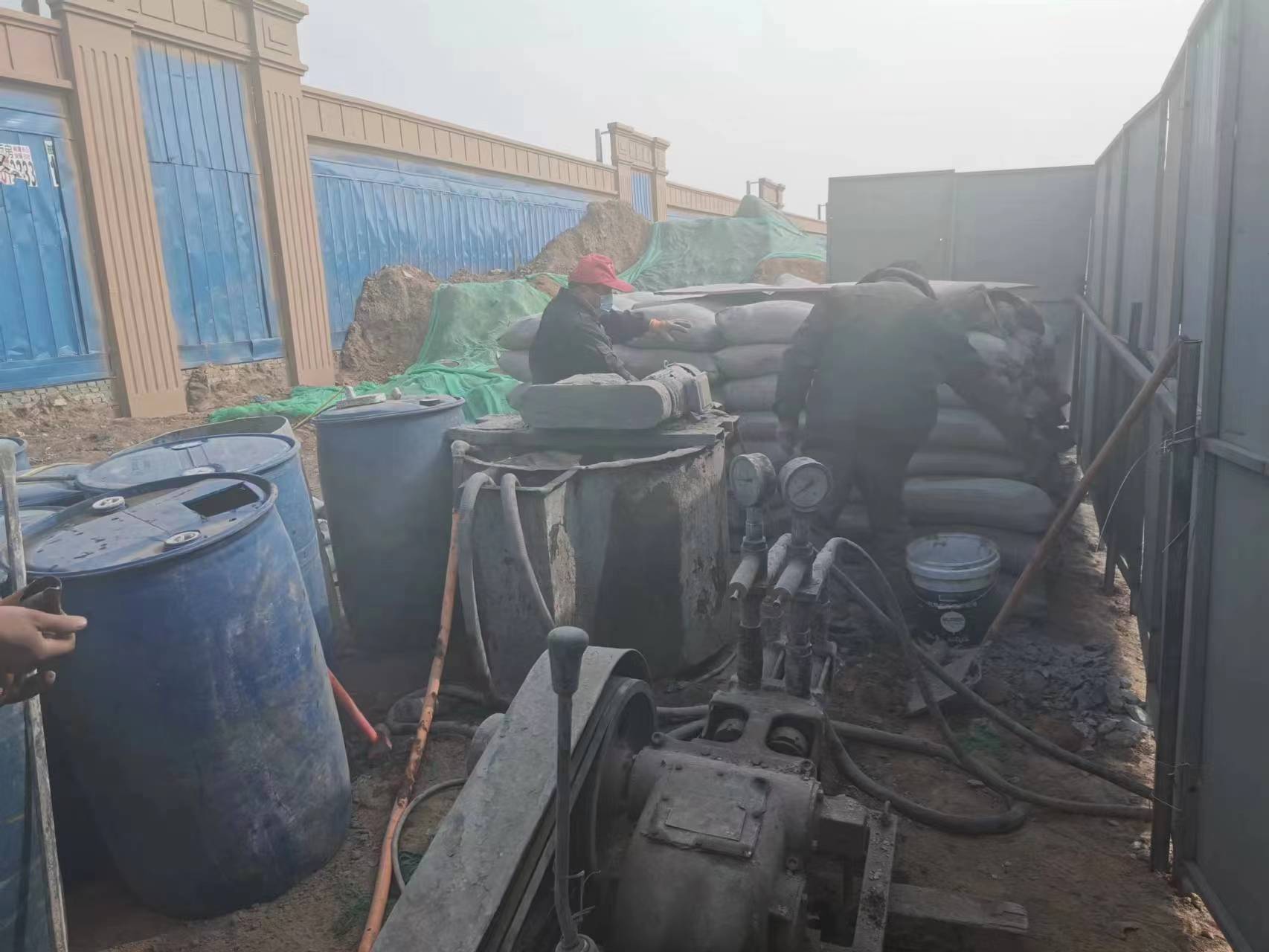 常山地基沉降注浆加固